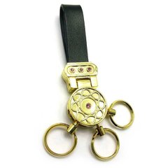 Брелок для ключів зі шкіряним ремінцем "Стрази" 19387 B, K319578 - фото товару