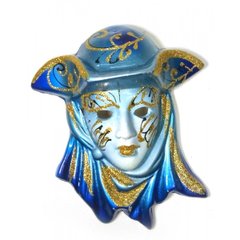 Маска керамічна "Венеція" синя (12,5х11х5 см) (уп/6 шт), K318795A - фото товару