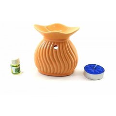 Аромалампа керамічна помаранчева подарунковий набір (15х11х6 см), K332780B - фото товару