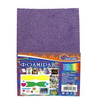 Фоамиран EVA 1.7&plusmn;0.1MM ""Сиреневый" GLITTER HQ A4 (21X29.7CM), K2741443OO17GLA4-030 - фото товара