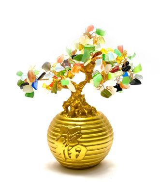 Дерево в золотой кадке (20х19х12 см)(12216), K326499 - фото товара
