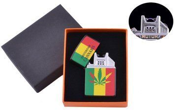 USB запальничка Cannabis (Електроімпульсна) №4776B-4, №4776B-4 - фото товару