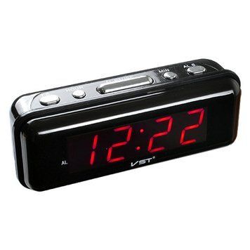 Часы сетевые VST-738-1 красные, 220V, 1059 - фото товара