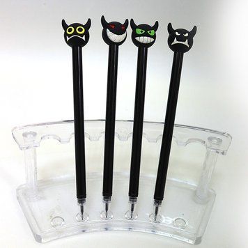 Ручка дитяча з іграшкою "Angry cats" гелева, синя, mix, 12шт/етик., K2741642OO1667DSCN - фото товару