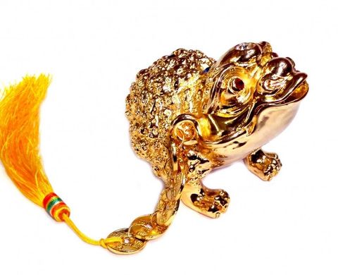 Жаба богатства металлическая в золотом цвете, K89180004O362836175 - фото товара