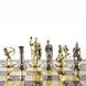 S10BRO шахматы "Manopoulos", "Лучники", латунь, в деревянном футляре, коричневые, фигуры золото\серебро, 44х44см, 8 кг