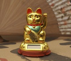 Счастливый кот на солнечной батарейке Золотой, K89320019O838134331 - фото товару