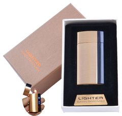 USB запальничка в подарунковій упаковці Lighter (Спіраль розжарювання) №XT-4981 Gold, №XT-4981 Gold - фото товару