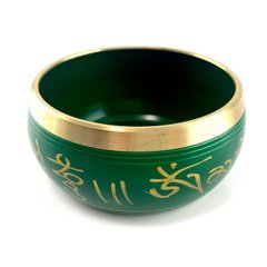 Чаша поющая бронзовая " Будда" зеленая (11.2х 10.1х 5.1 см), K334878 - фото товара