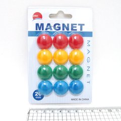Магнит д/маг.доски "Colours" 2см, 12шт., блистер, K2735979OO1570DSCN - фото товара