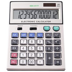 Калькулятор 8177, подвійне живлення, 1017 - фото товару