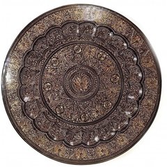 Тарілка бронзова настінна "Павліни" (d-49 см)A, K320425A - фото товару