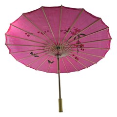 Зонтик из бамбука и шелка малиновый ( 55х 82 см), K335149B - фото товара