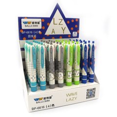 Ручка дитяча багатобарвна автомат "Wave Lazy" 6кол., 0,5мм, K2754421OO6616-BP - фото товару