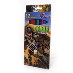 Карандаши пластик. "Motocross" 12 цв, в картоне, европ J.Otten, K2739942OO1051BO_12 - фото товара