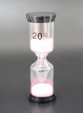 Пісочний годинник "Коло" скло + пластик 20 хвилин Рожевий пісок, K89290186O1137476245 - фото товару