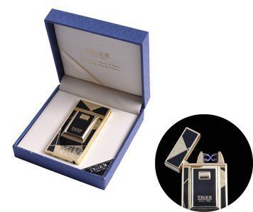 USB запальничка з двома перехресними блискавками (Електроімпульсна) №4778, №4778 - фото товару