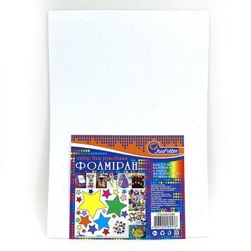 Фоамиран EVA 1.7&plusmn;0.1MM "Белый" GLITTER HQ A4 (21X29.7CM) с клеем10PC/OPP, K2740819OO17GLKA4-46 - фото товара