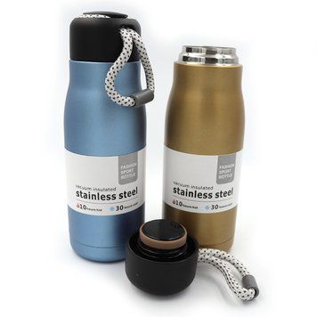 Пляшка-термос для води "Design" 400ml, з петл. подвійн. стін.mix 1 шт./етика, K2753827OO017BWZ - фото товару