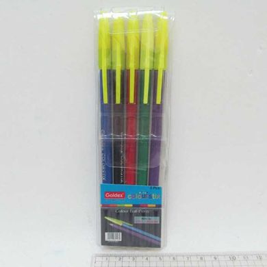 Набір олійних ручок Goldex Colorstix #932 Індія 1,0 мм 5кол, K2730524OO932-5 - фото товару
