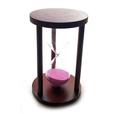Часы песочные 15 мин розовый песок(14,5х9х9 см), K332213A - фото товара