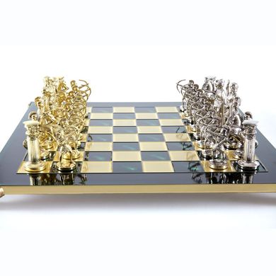 S10GRE шахи "Manopoulos", "Лучники", латунь, у дер. футл., зелен, 44х44см, 8 кг, S10GRE - фото товару
