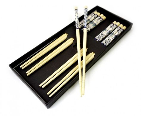 Палочки для еды бамбук с рисунком набор 5 пар №5, K89220002O1137475754 - фото товара