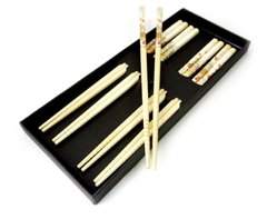 Палочки для еды бамбук с рисунком набор 5 пар №6, K89220002O1137475755 - фото товару