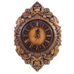 Панно резное "Часы винтажные", деревянные, покрыто патиной(28*40*2см), K334122 - фото товара