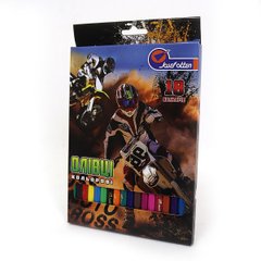 Карандаши пластик. "Motocross" 18 цв, в картоне, европ J.Otten, K2739943OO1051BO_18 - фото товара