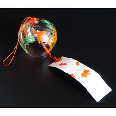 Японський скляний дзвіночок Фурін 8*8*7 см. Висота 40 см. Дві рибки, K89190182O1716567350 - фото товару
