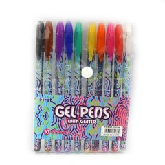 Набір гелевих ручок глиттер "Gel pens" 10шт., PVC, K2754275OO1233-10F - фото товару