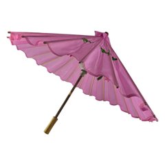 Зонтик из бамбука и шелка розовый ( 55х 82 см), K335149D - фото товара