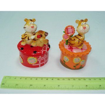 Сувенір керам. Скриньки "тигри квіти" (сув 7*7*10см микс2), K2710868OO29316 - фото товару