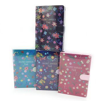 Блокнот на кнопке "Цветы" A5, 12,7*19см, 100G, 112P, mix4, K2755928OOMY002-5 - фото товара