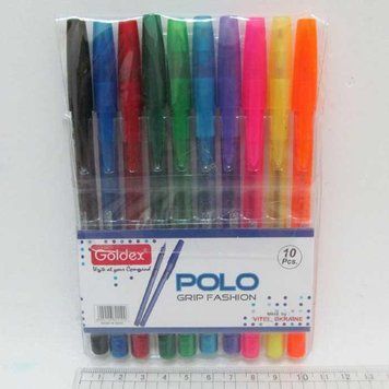 Набір олійних ручок Goldex Polo grip Fashion #422 Індія 1,0 мм 10кол, K2730586OO422-10 - фото товару