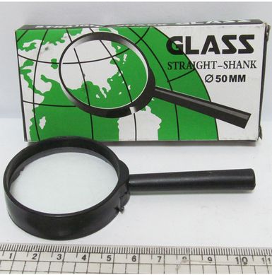 Лупа d-50мм, стекл.лінза, пластік.оправа (50-YB), K2704575OO7805-50MM - фото товару