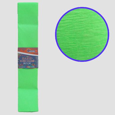 Креп-папір 30%, флуоресцентне зелене 50*200см, засн.20г/м2, заг. 26г/м2, K2731518OO8093KRFL - фото товару