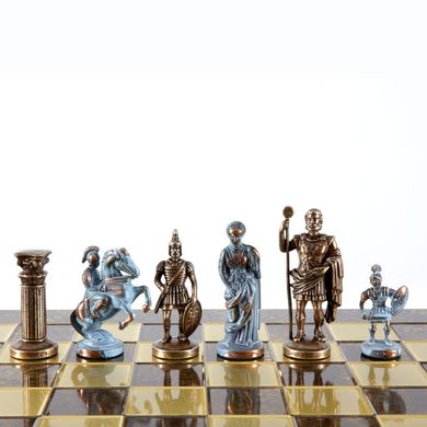 S11BBRO шахи "Manopoulos", "Греко-римські", латунь, у дерев'яному футлярі, коричневі, 44х44см 7,4 кг, S11BBRO - фото товару
