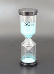 Песочные часы "Круг" стекло + пластик 30 минут Бирюзовый песок, K89290187O1137476247 - фото товара