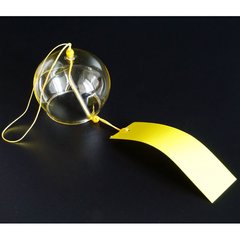 Японський скляний дзвіночок Фурін 8*8*7 см. Висота 40 см. Жовтий, K89190209O1716567351 - фото товару