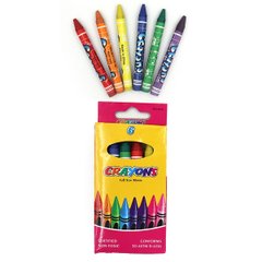 Крейда воскова Crayons, набір 6 кол. з етикеткою, K2754012OO8496-6E - фото товару