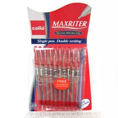 Ручка масляна "CL" Maxriter (красн) + доп.ручка (зелен уп), K2705471OO727_M_Red - фото товару