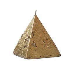 Свеча Пирамида Золотая 7,5*7,5*8см., K89060495O1807715814 - фото товара