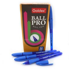 Ручка масляна Goldex "Ball pro # 1201 Індія Blue 0,7 мм з грипом, K2730559OO1201-bl - фото товару