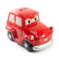 Скарбничка керамічна "Автомобіль" червона (13,5х8,5х8 см), K330764A - фото товару