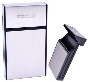 Портсигар на 10 сигарет FOCUS №HL-151 Silver, №HL-151 Silver - фото товару