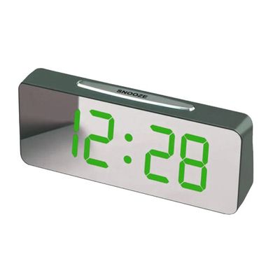 Часы сетевые VST-763Y-4, зеленые, температура, USB, SL7988 - фото товара