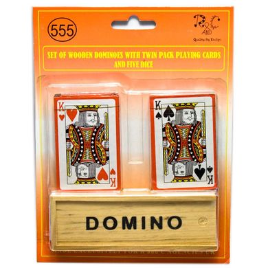 Доміно з двома колодами карт (23,5х18х4 см), K326726 - фото товару